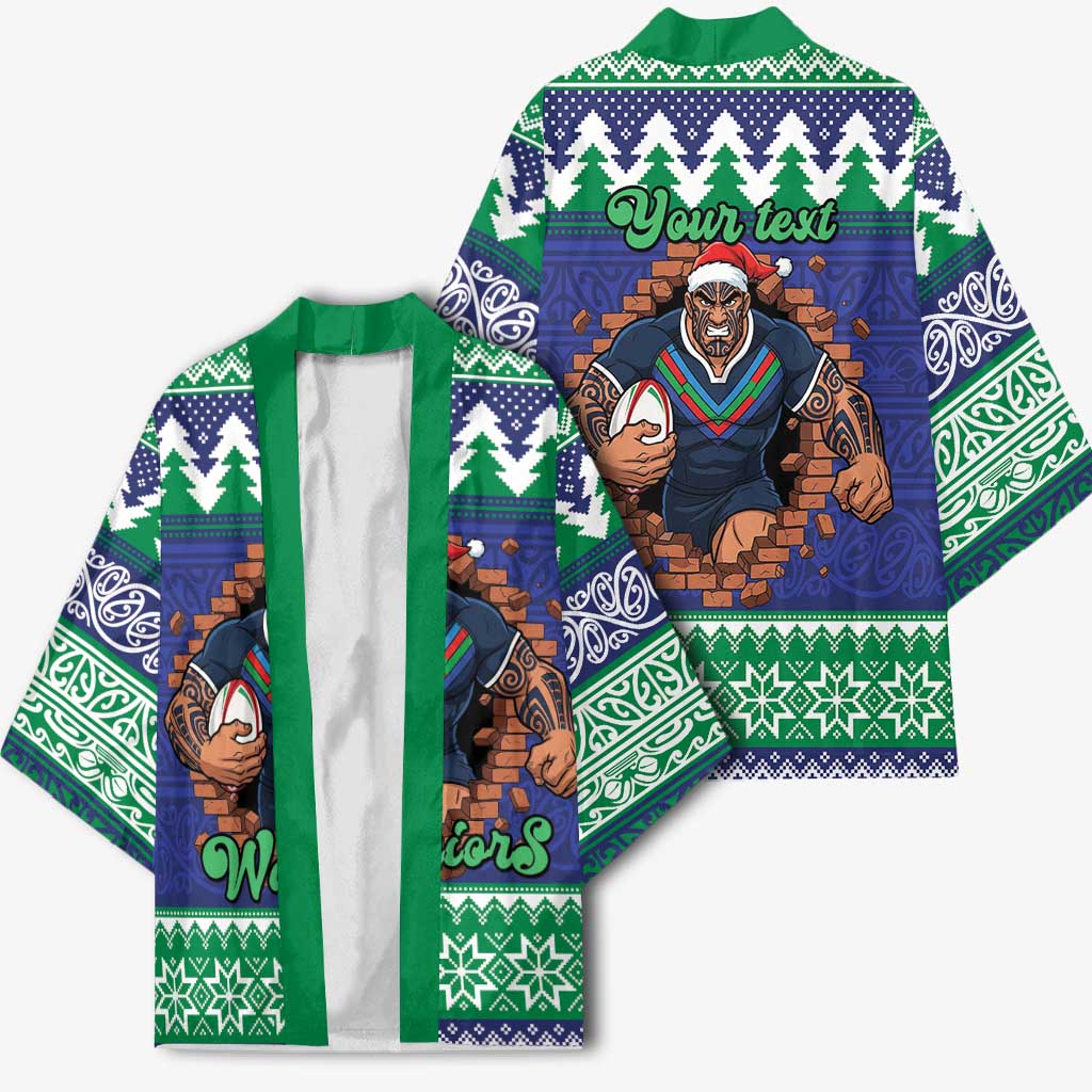 Merry Haka Warriors Personalised Kimono Christmas Rugby League Spirit - Aussie Hoodie