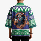 Merry Haka Warriors Personalised Kimono Christmas Rugby League Spirit - Aussie Hoodie