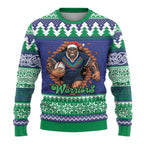 Merry Haka Warriors Personalised Ugly Christmas Sweater Christmas Rugby League Spirit - Aussie Hoodie