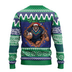 Merry Haka Warriors Personalised Ugly Christmas Sweater Christmas Rugby League Spirit - Aussie Hoodie