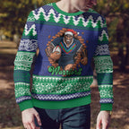 Merry Haka Warriors Personalised Ugly Christmas Sweater Christmas Rugby League Spirit - Aussie Hoodie