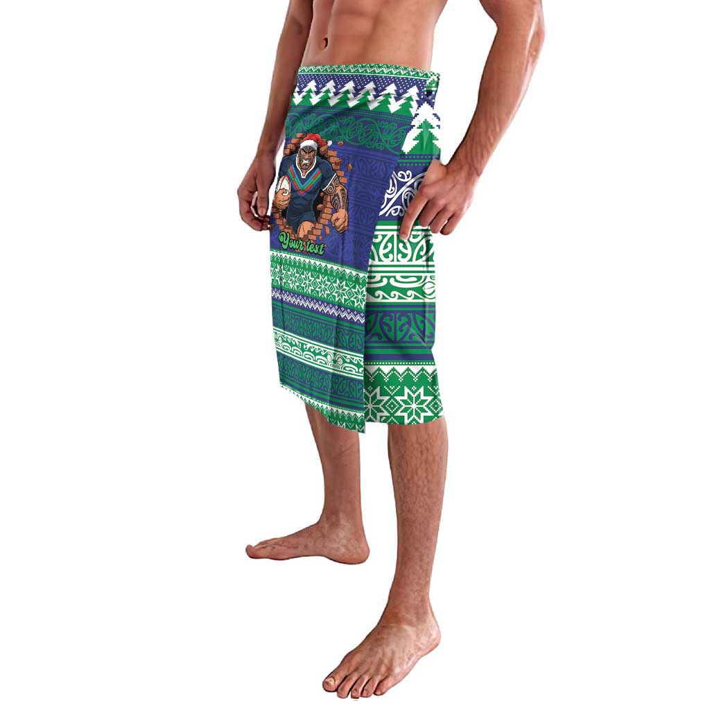Merry Haka Warriors Personalised Lavalava Christmas Rugby League Spirit - Aussie Hoodie