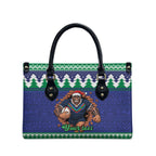 Merry Haka Warriors Personalised Leather Bag Christmas Rugby League Spirit - Aussie Hoodie