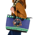 Merry Haka Warriors Personalised Leather Tote Bag Christmas Rugby League Spirit - Aussie Hoodie