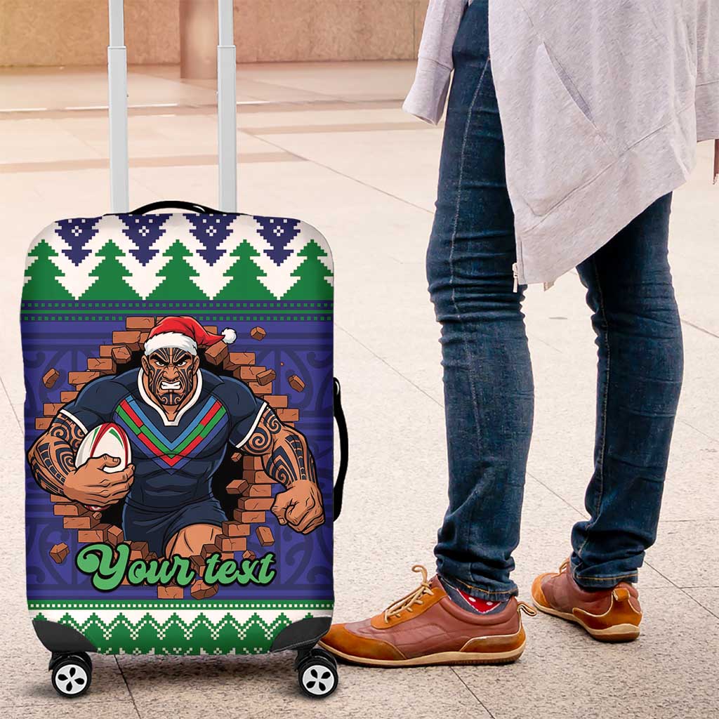 Merry Haka Warriors Personalised Luggage Cover Christmas Rugby League Spirit - Aussie Hoodie