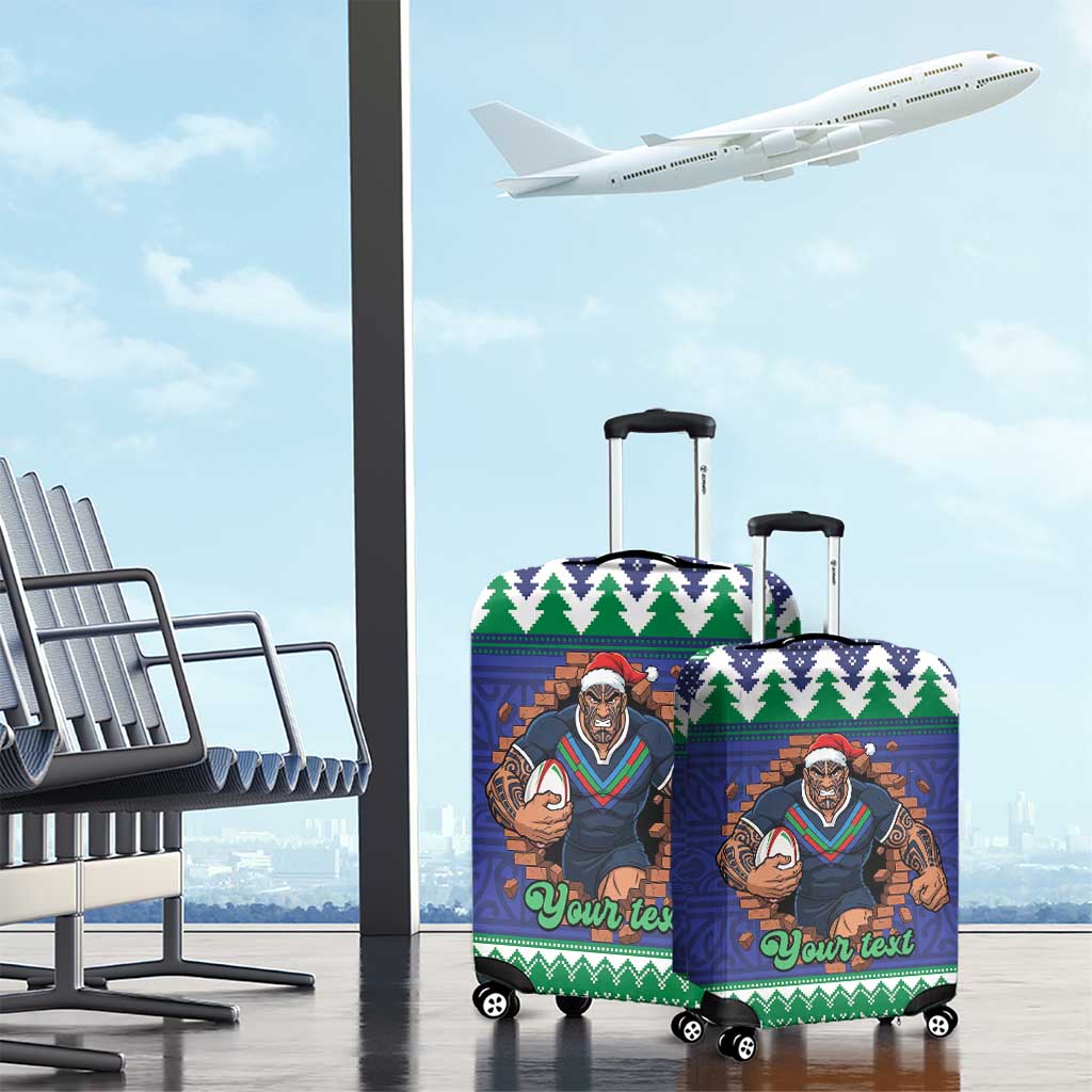 Merry Haka Warriors Personalised Luggage Cover Christmas Rugby League Spirit - Aussie Hoodie
