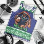 Merry Haka Warriors Personalised Men Tank Top Christmas Rugby League Spirit - Aussie Hoodie