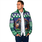 Merry Haka Warriors Personalised Padded Jacket Christmas Rugby League Spirit - Aussie Hoodie