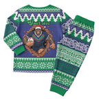 Merry Haka Warriors Personalised Christmas Pajama Set Christmas Rugby League Spirit - Aussie Hoodie
