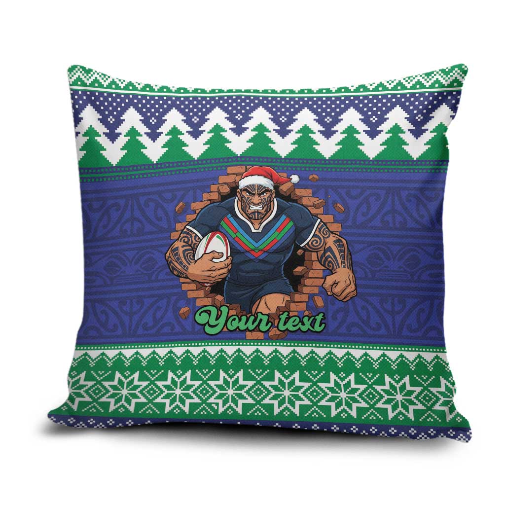 Merry Haka Warriors Personalised Pillow Cover Christmas Rugby League Spirit - Aussie Hoodie