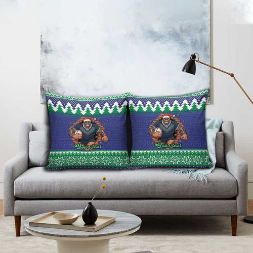 Merry Haka Warriors Personalised Pillow Cover Christmas Rugby League Spirit - Aussie Hoodie