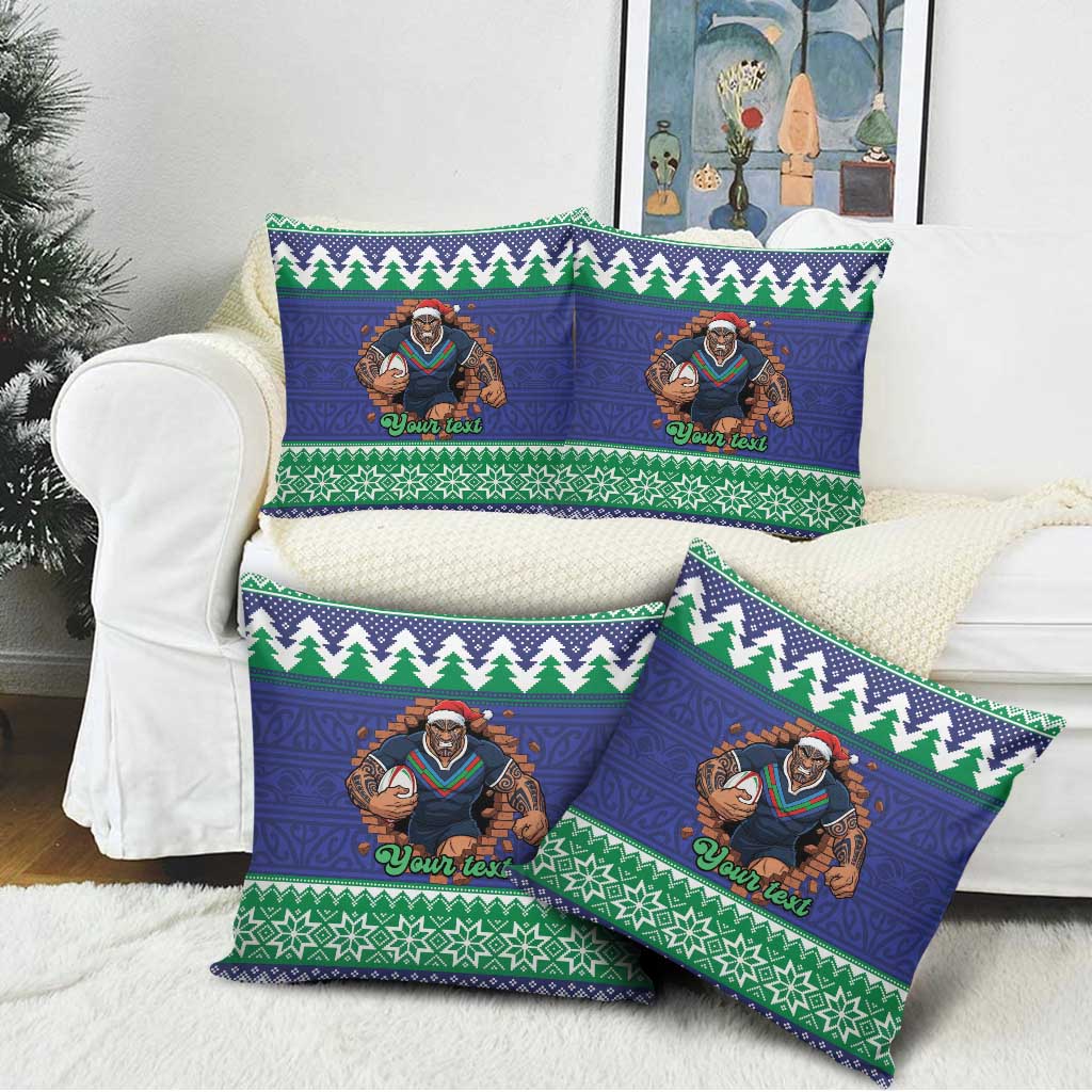 Merry Haka Warriors Personalised Pillow Cover Christmas Rugby League Spirit - Aussie Hoodie