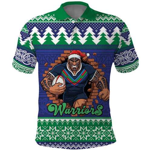 Merry Haka Warriors Personalised Polo Shirt Christmas Rugby League Spirit - Aussie Hoodie