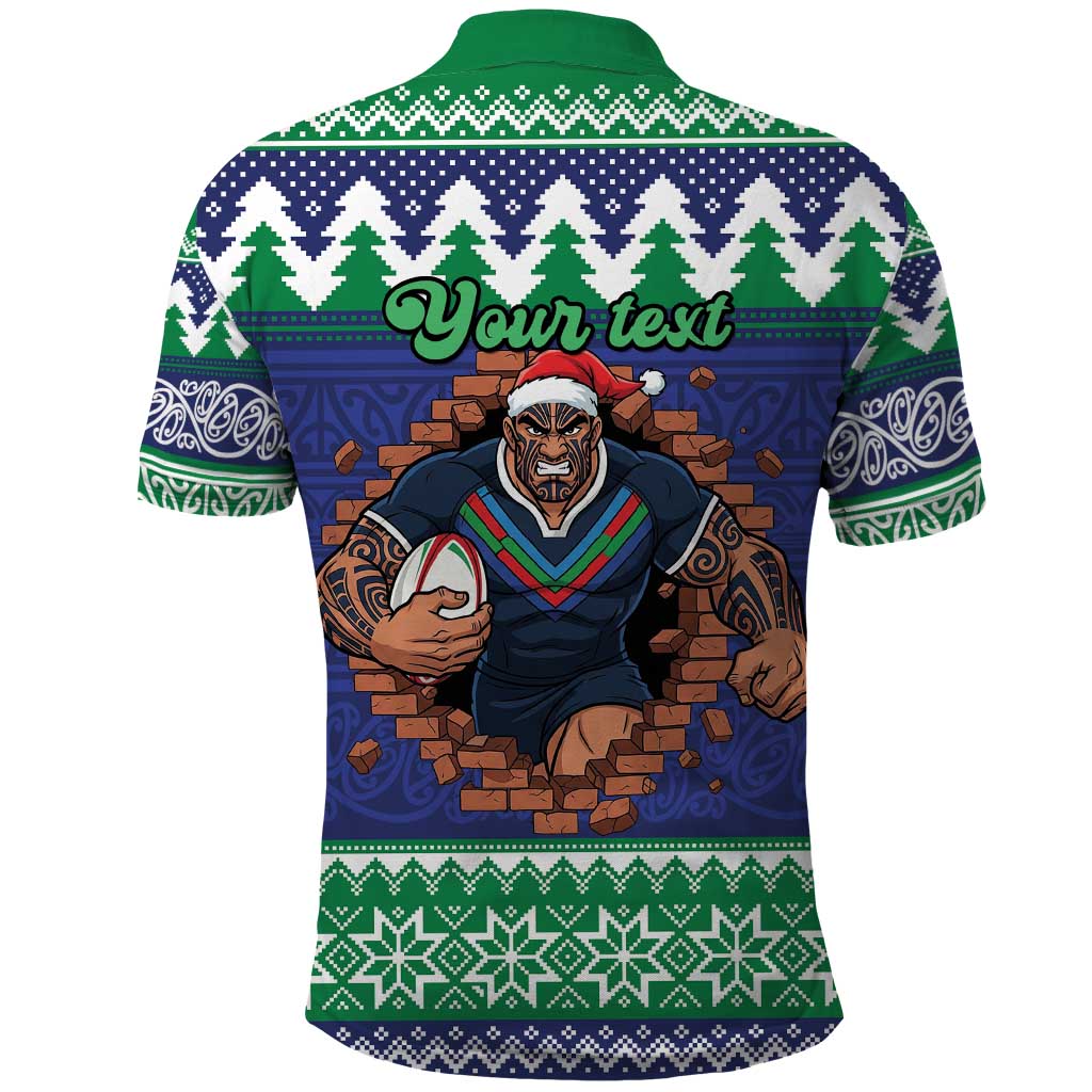 Merry Haka Warriors Personalised Polo Shirt Christmas Rugby League Spirit - Aussie Hoodie