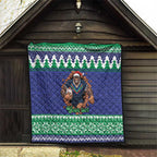 Merry Haka Warriors Personalised Quilt Christmas Rugby League Spirit - Aussie Hoodie