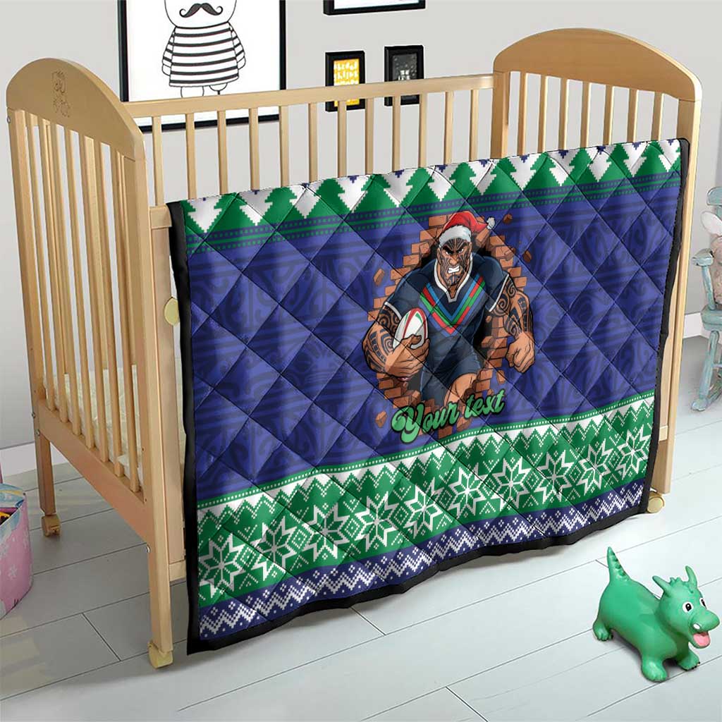 Merry Haka Warriors Personalised Quilt Christmas Rugby League Spirit - Aussie Hoodie