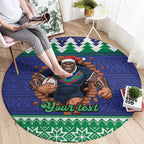 Merry Haka Warriors Personalised Round Carpet Christmas Rugby League Spirit - Aussie Hoodie