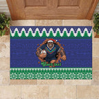 Merry Haka Warriors Personalised Rubber Doormat Christmas Rugby League Spirit - Aussie Hoodie