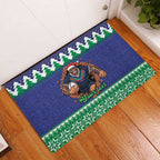 Merry Haka Warriors Personalised Rubber Doormat Christmas Rugby League Spirit - Aussie Hoodie