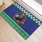Merry Haka Warriors Personalised Rubber Doormat Christmas Rugby League Spirit - Aussie Hoodie
