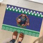 Merry Haka Warriors Personalised Rubber Doormat Christmas Rugby League Spirit - Aussie Hoodie