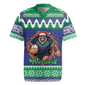 Merry Haka Warriors Personalised Rugby Jersey Christmas Rugby League Spirit - Aussie Hoodie