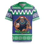 Merry Haka Warriors Personalised Rugby Jersey Christmas Rugby League Spirit - Aussie Hoodie