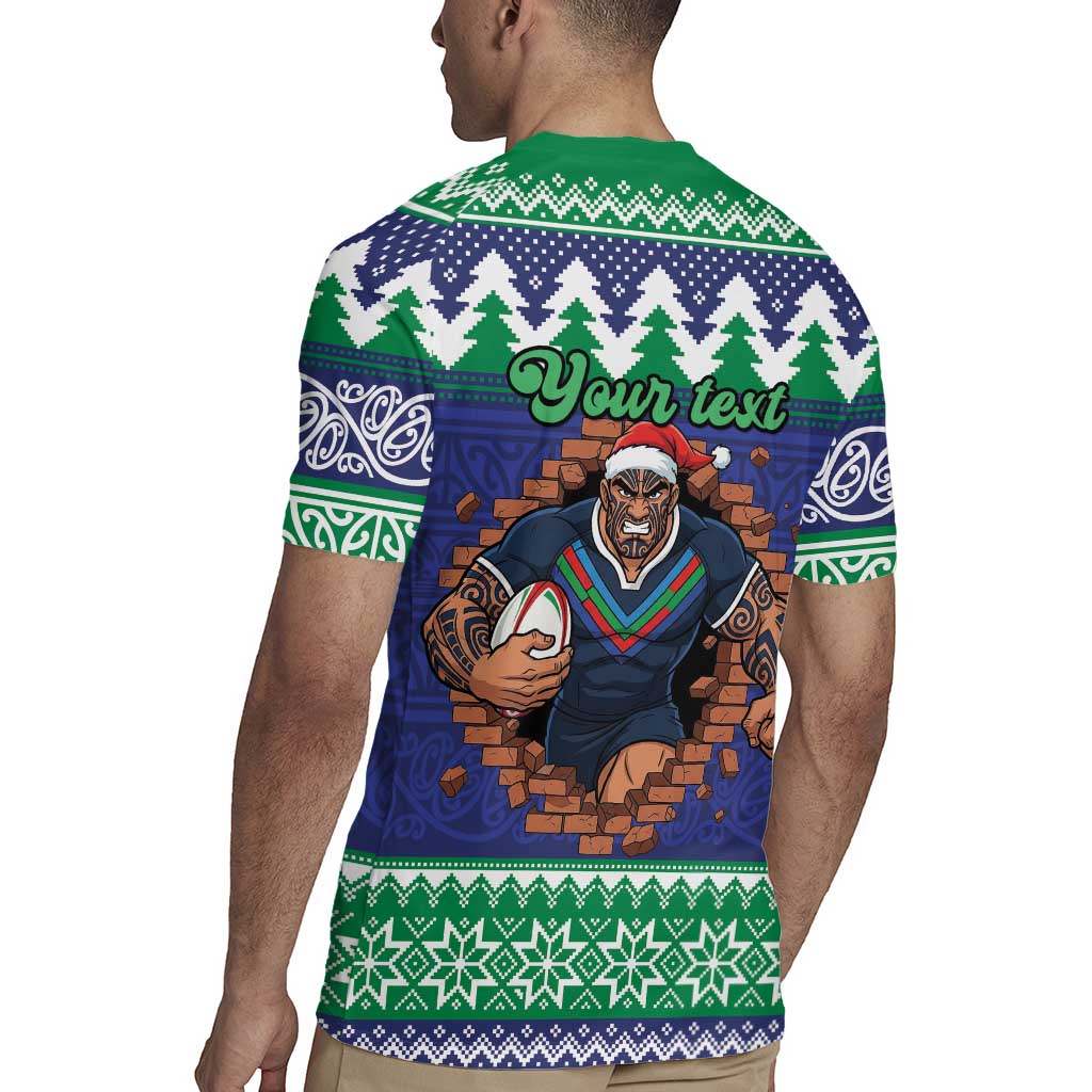 Merry Haka Warriors Personalised Rugby Jersey Christmas Rugby League Spirit - Aussie Hoodie
