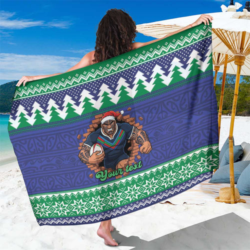 Merry Haka Warriors Personalised Sarong Christmas Rugby League Spirit - Aussie Hoodie