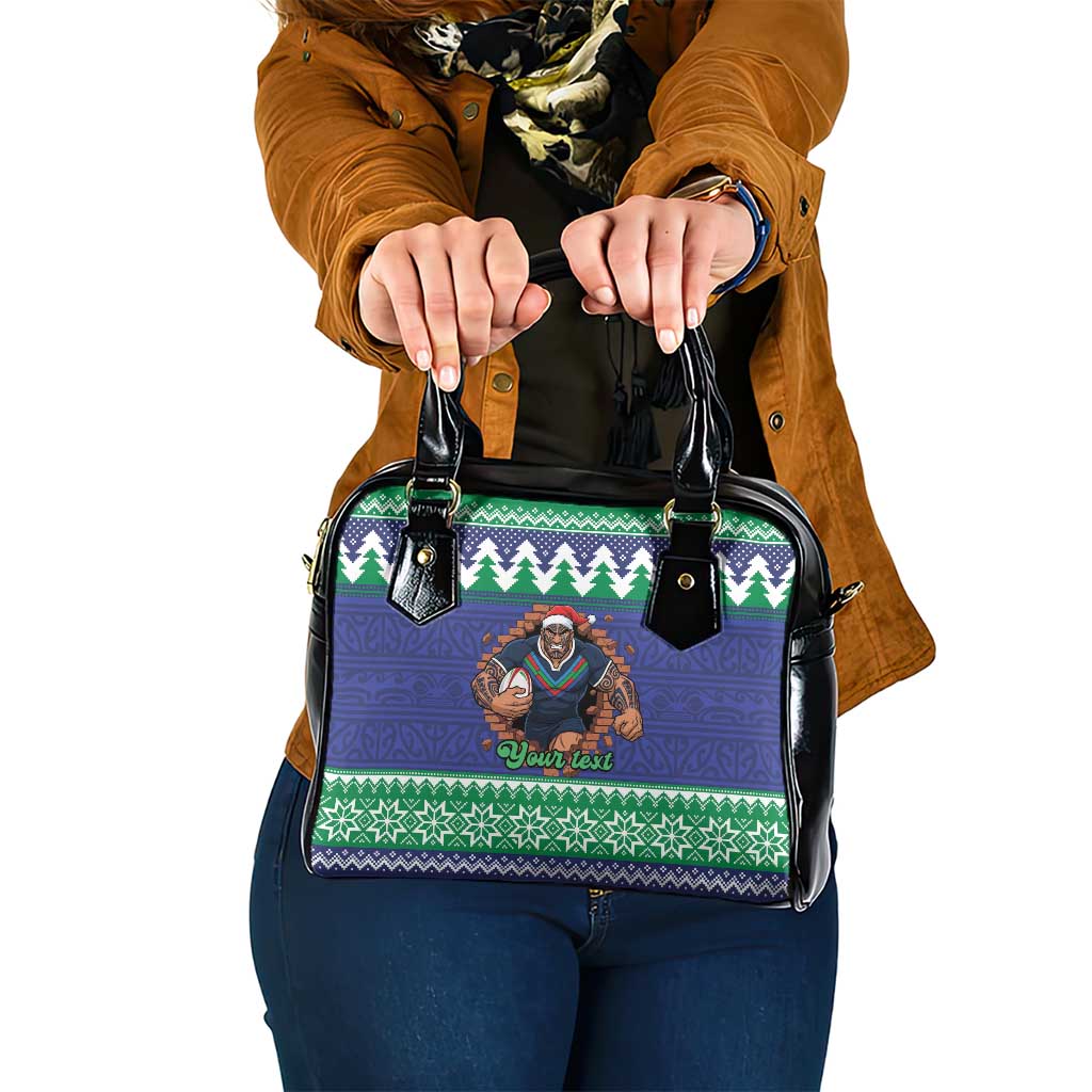 Merry Haka Warriors Personalised Shoulder Handbag Christmas Rugby League Spirit - Aussie Hoodie