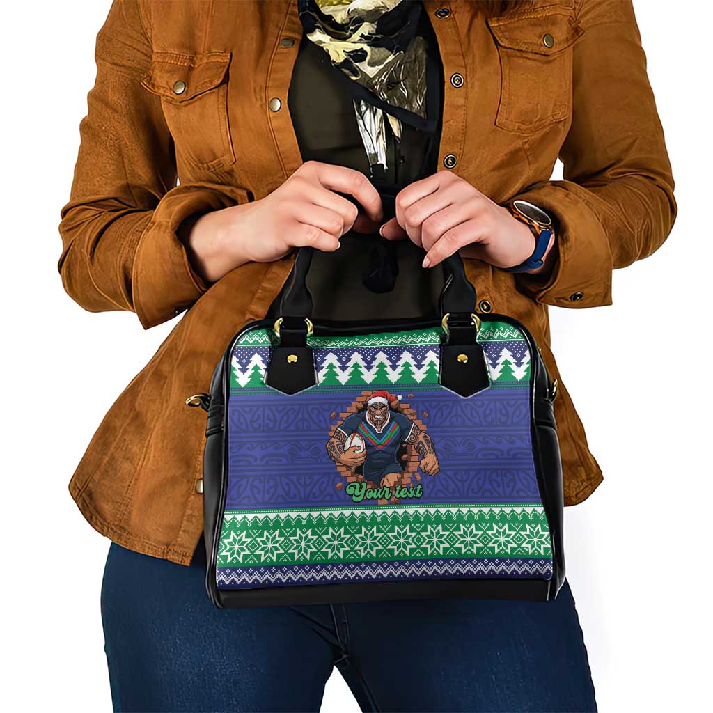 Merry Haka Warriors Personalised Shoulder Handbag Christmas Rugby League Spirit - Aussie Hoodie