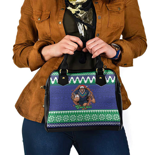 Merry Haka Warriors Personalised Shoulder Handbag Christmas Rugby League Spirit - Aussie Hoodie