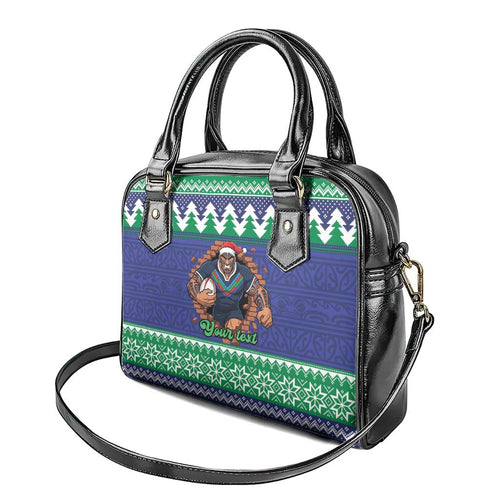 Merry Haka Warriors Personalised Shoulder Handbag Christmas Rugby League Spirit - Aussie Hoodie