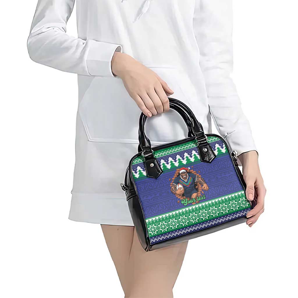 Merry Haka Warriors Personalised Shoulder Handbag Christmas Rugby League Spirit - Aussie Hoodie