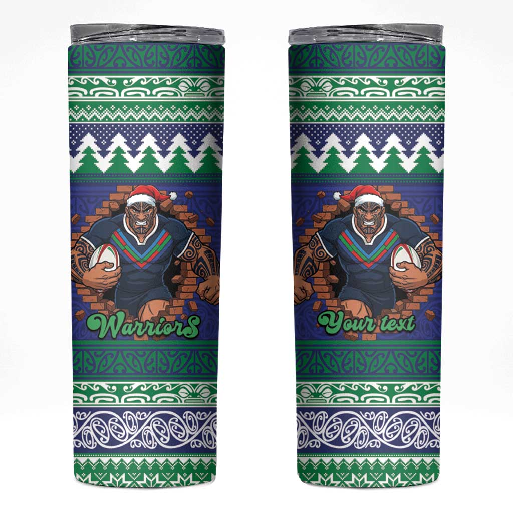 Merry Haka Warriors Personalised Skinny Tumbler Christmas Rugby League Spirit - Aussie Hoodie