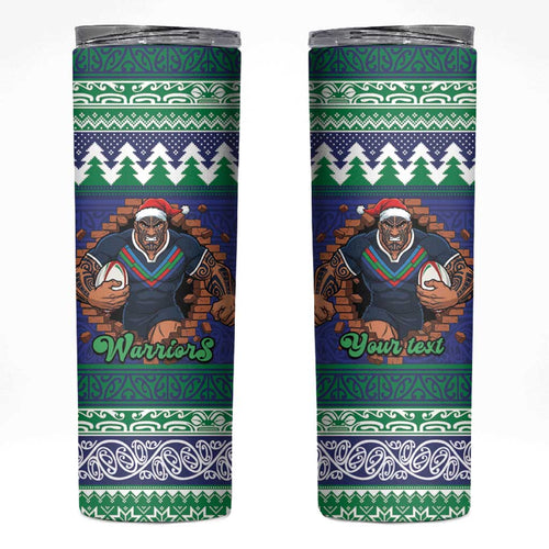 Merry Haka Warriors Personalised Skinny Tumbler Christmas Rugby League Spirit - Aussie Hoodie