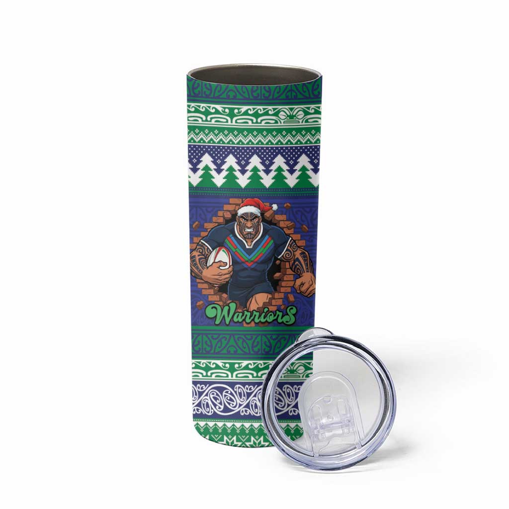 Merry Haka Warriors Personalised Skinny Tumbler Christmas Rugby League Spirit - Aussie Hoodie