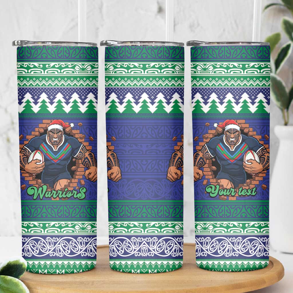 Merry Haka Warriors Personalised Skinny Tumbler Christmas Rugby League Spirit - Aussie Hoodie
