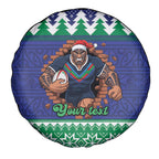 Merry Haka Warriors Personalised Spare Tire Cover Christmas Rugby League Spirit - Aussie Hoodie