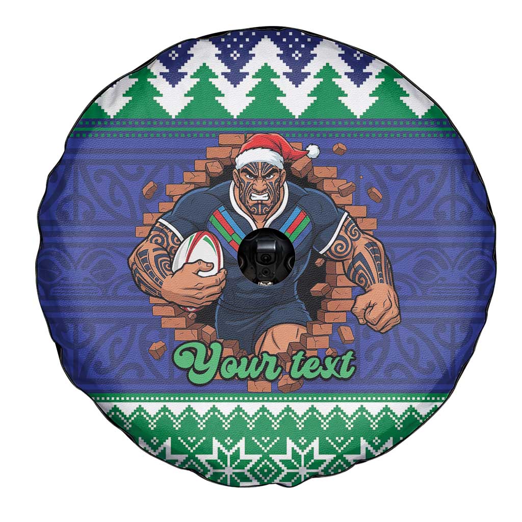 Merry Haka Warriors Personalised Spare Tire Cover Christmas Rugby League Spirit - Aussie Hoodie