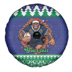 Merry Haka Warriors Personalised Spare Tire Cover Christmas Rugby League Spirit - Aussie Hoodie