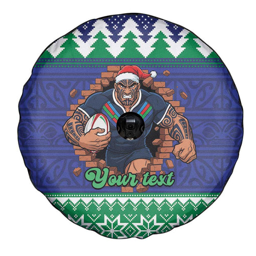 Merry Haka Warriors Personalised Spare Tire Cover Christmas Rugby League Spirit - Aussie Hoodie