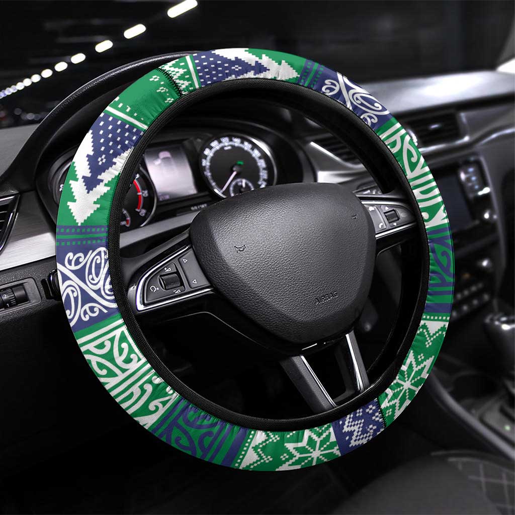 Merry Haka Warriors Steering Wheel Cover Christmas Rugby League Spirit - Aussie Hoodie