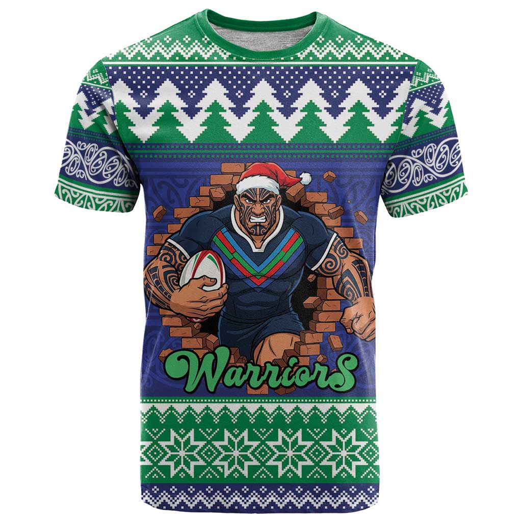 Merry Haka Warriors Personalised T Shirt Christmas Rugby League Spirit - Aussie Hoodie