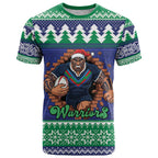 Merry Haka Warriors Personalised T Shirt Christmas Rugby League Spirit - Aussie Hoodie