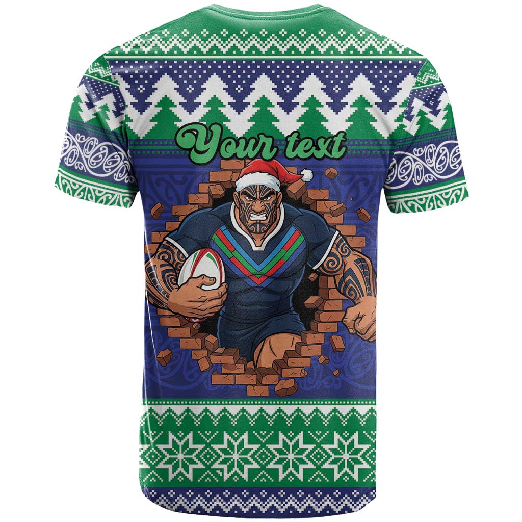 Merry Haka Warriors Personalised T Shirt Christmas Rugby League Spirit - Aussie Hoodie