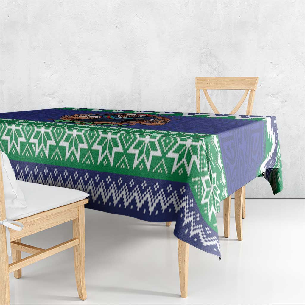 Merry Haka Warriors Personalised Tablecloth Christmas Rugby League Spirit - Aussie Hoodie