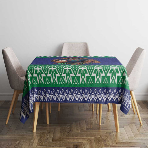 Merry Haka Warriors Personalised Tablecloth Christmas Rugby League Spirit - Aussie Hoodie