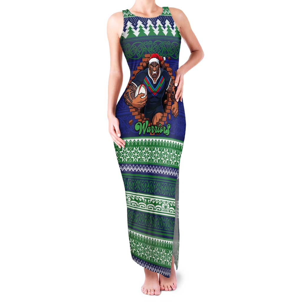 Merry Haka Warriors Personalised Tank Maxi Dress Christmas Rugby League Spirit - Aussie Hoodie