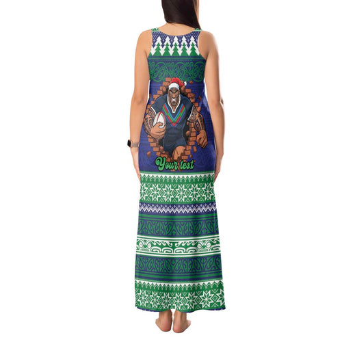 Merry Haka Warriors Personalised Tank Maxi Dress Christmas Rugby League Spirit - Aussie Hoodie
